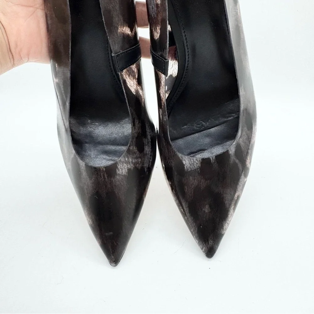 NWOT Vince Camuto Anessta Pump Animal print Leopard Pointed High Heels Clear 7.5